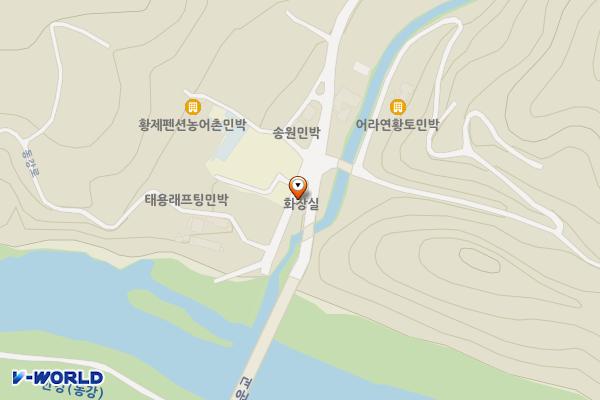 동강길(문화생태탐방로) 화장실 위치 지도 — 강원특별자치도 영월군 영월읍 동강로 871-1