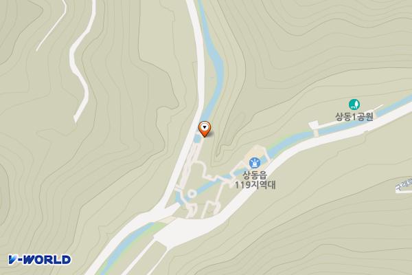 상동읍 꼴두바우공원 위치 지도 — 강원특별자치도 영월군 상동읍 중석길 12