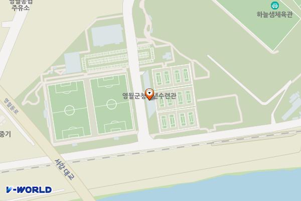 영월실내체육관 위치 지도 — 강원특별자치도 영월군 영월읍 제방안길 100