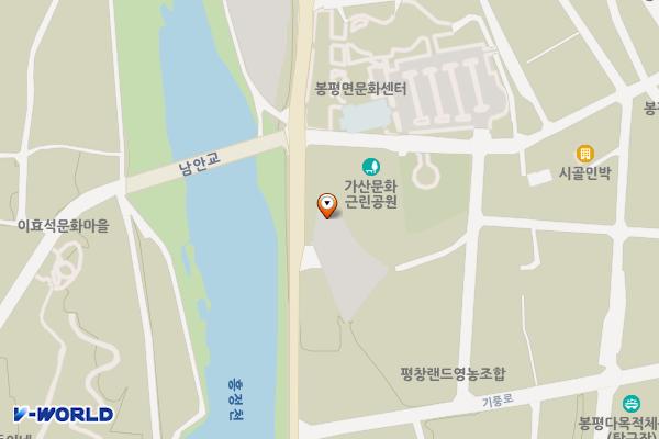 메밀꽃 화장실 위치 지도 — 강원특별자치도 평창군 봉평면 애강나무길 109