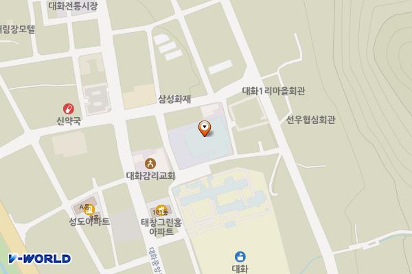 대화문화체육관 위치 지도 — 강원특별자치도 평창군 대화면 대화1길 28-5