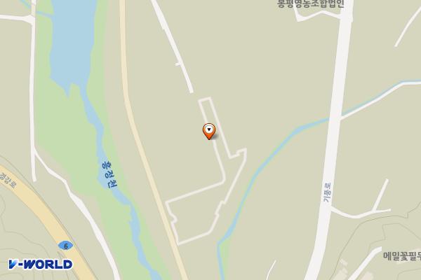 봉평생활체육공원(주차장) 위치 지도 — 강원특별자치도 평창군 봉평면 애강나무길 50