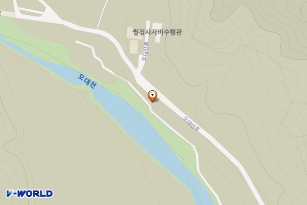 매표소 앞 화장실 위치 지도 — 강원특별자치도 평창군 오대산로 245