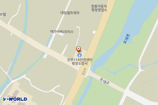 119구조대 위치 지도 — 강원특별자치도 평창군 진부면 힌부로 37