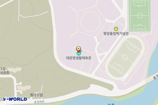 대관령생활체육관 위치 지도 — 강원특별자치도 평창군 대관령면 올림픽로 226