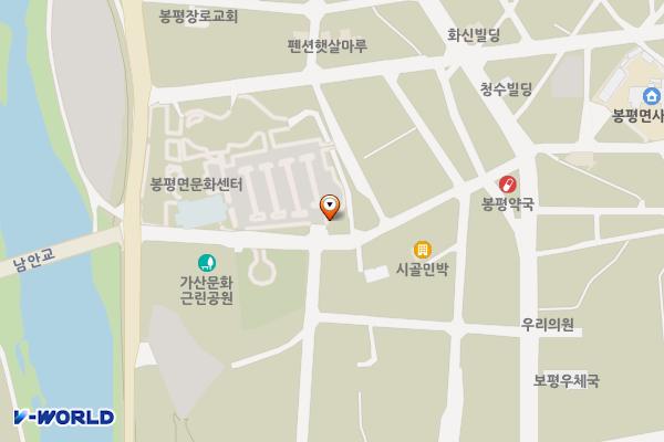 봉평전통시장(봉시크몰)화장실 위치 지도 — 강원특별자치도 평창군 봉평면 기풍3길 19