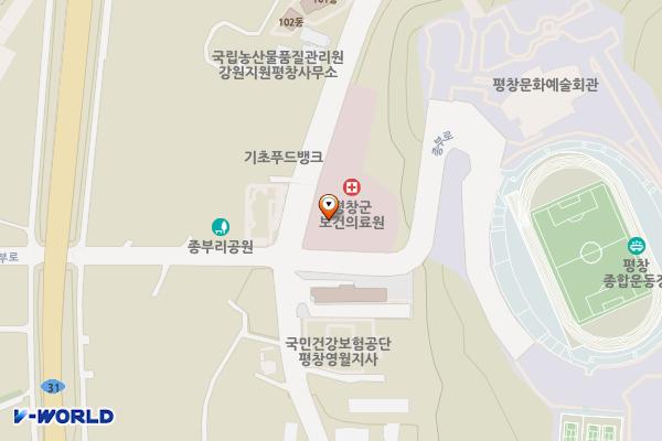 정신건강복지센터 위치 지도 — 강원특별자치도 평창군 평창읍 종부로 61, 2층