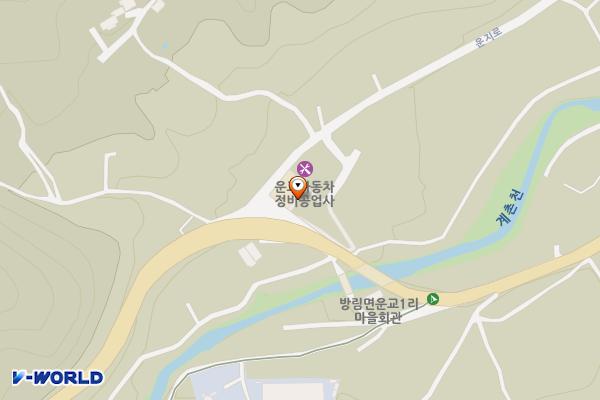 운교 치안센터 주차장 위치 지도 — 강원특별자치도 평창군 방림면 운교리 1182-6