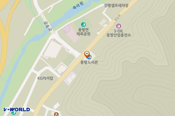 HAPPY700용평도서관 위치 지도 — 강원특별자치도 평창군 용평면 경강로 1698