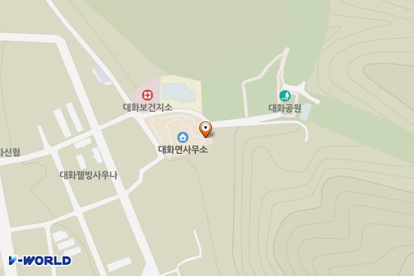 대화면사무소 위치 지도 — 강원특별자치도 평창군 대화면 남산1길 28