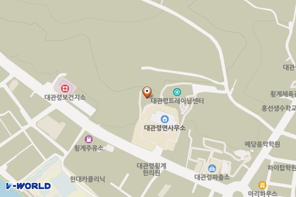 대관령도서관 위치 지도 — 강원특별자치도 평창군 대관령면 대관령로 83-2