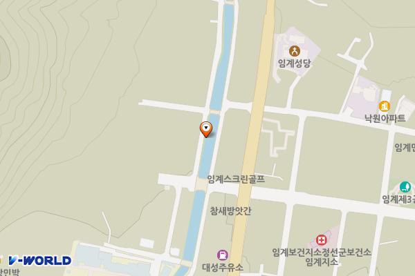 송계8리 쉼터 화장실 위치 지도 — 강원특별자치도 정선군 임계면 송계리 579-35