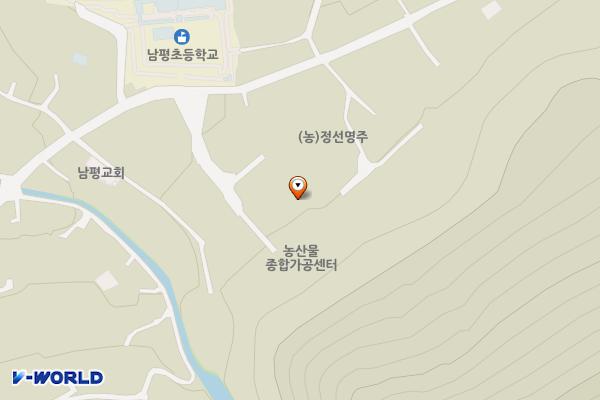 농업기술센터 청사(3층) 위치 지도 — 강원특별자치도 정선군 북평면 송석길 146-7