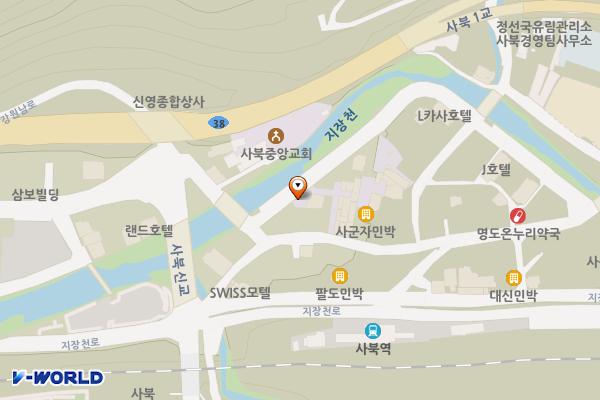 사북고객지원센터 공중화장실 위치 지도 — 강원특별자치도 정선군 사북읍 사북2길 6-1