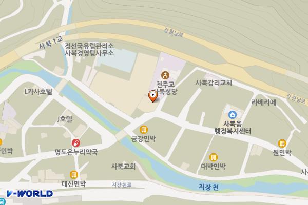 사북파출소 위치 지도 — 강원특별자치도 정선군 사북읍 사북중앙로 49