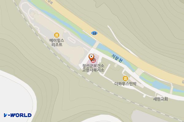 고한사북보건지소 위치 지도 — 강원특별자치도 정선군 고한읍 물한리길 10