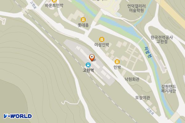고한역 위치 지도 — 강원특별자치도 정선군 고한읍 고한로 166