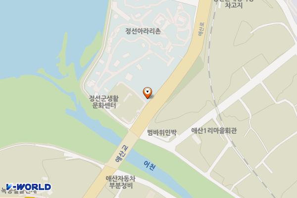 아라리촌 주차장 화장실 위치 지도 — 강원특별자치도 정선군 정선읍 애산로37