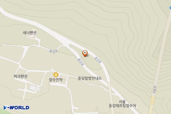 이평 소공원(용탄1리) 위치 지도 — 강원특별자치도 정선읍 용탄리 산163-4