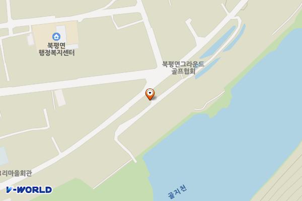 북평둔치(그라운드골프장 앞) 위치 지도 — 강원특별자치도 정선군 북평면 북평리 211