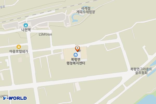 북평면행정복지센터 위치 지도 — 강원특별자치도 정선군 북평면 북평6길 36