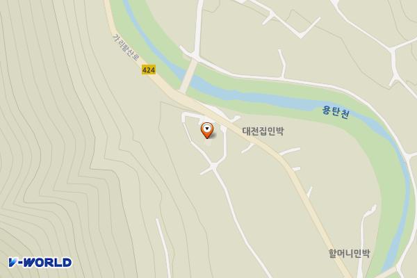 가리왕산 민박 앞(회동2리) 위치 지도 — 강원특별자치도 정선읍 가리왕산로 647 근처
