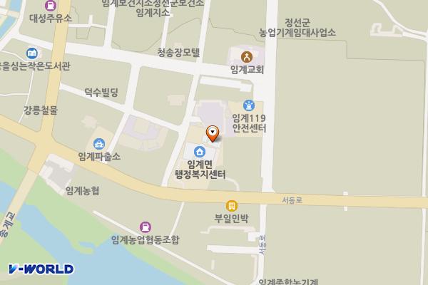 임계면행정복지센터 위치 지도 — 강원특별자치도 정선군 임계면 서동로 4575