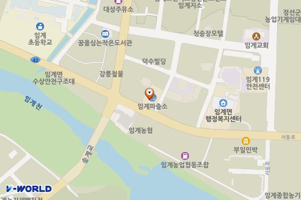 임계파출소 위치 지도 — 강원특별자치도 정선군 임계면 서동로 4559