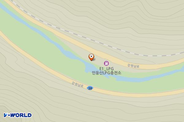민둥산충전소 위치 지도 — 강원특별자치도 정선군 남면 강원남로 4997