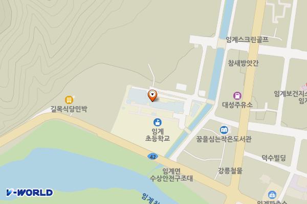 임계초등학교 위치 지도 — 강원특별자치도 정선군 임계면 송계1길 7