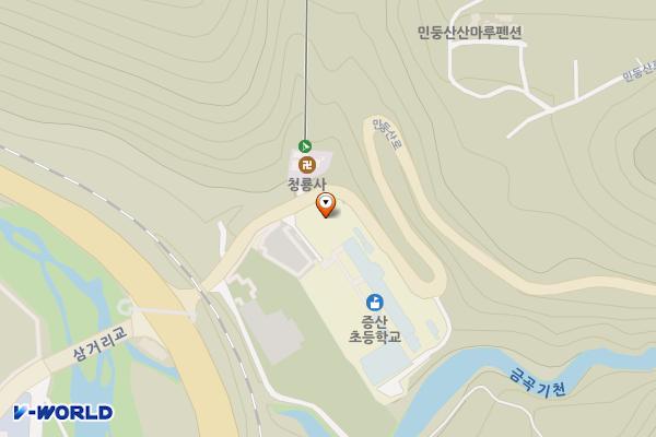 증산초등학교 위치 지도 — 강원특별자치도 정선군 남면 민둥산로 12