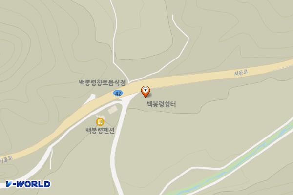 백복령향토음식점(입구) 위치 지도 — 강원특별자치도 정선군 임계면 서동로 5928