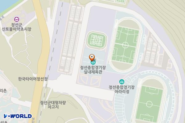 보조경기장 화장실 위치 지도 — 강원특별자치도 정선군 정선읍 애산로 60