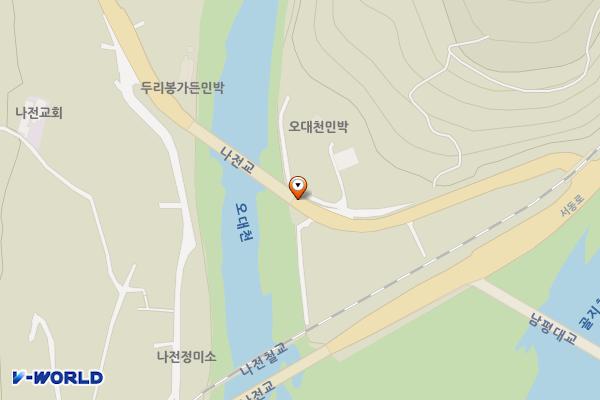 나전교 밑(두리봉가든 건너편) 위치 지도 — 강원특별자치도 정선군 북평면 북평리 832-17