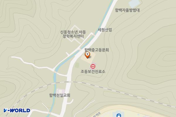 함백출장소 위치 지도 — 강원특별자치도 정선군 신동읍 새골길 30