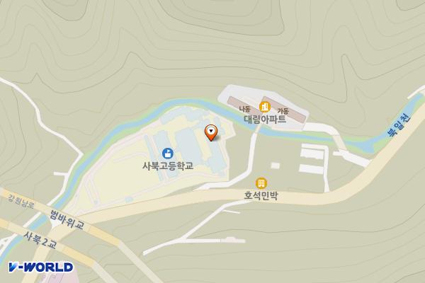 사북중고등학교 위치 지도 — 강원특별자치도 정선군 사북읍 소금강로 3640