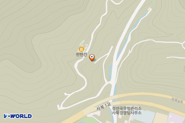 체육시설운동기구 위치 지도 — 강원특별자치도 정선군 사북읍 사북리 340-2