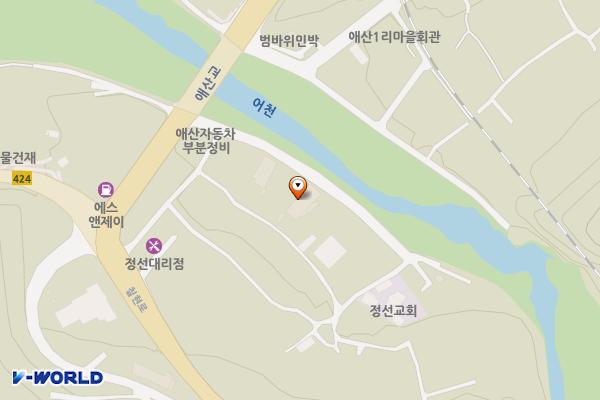 임산물유통센터 위치 지도 — 강원특별자치도 정선군 정선읍 어천길 28