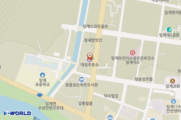 대성주유소 위치 지도 — 강원특별자치도 정선군 임계면 백두대간로 1377
