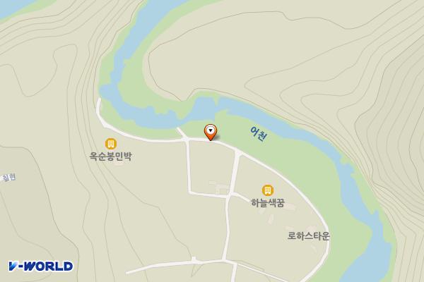 대촌마을(덕우리) 위치 지도 — 강원특별자치도 정선읍 덕우리 290-2