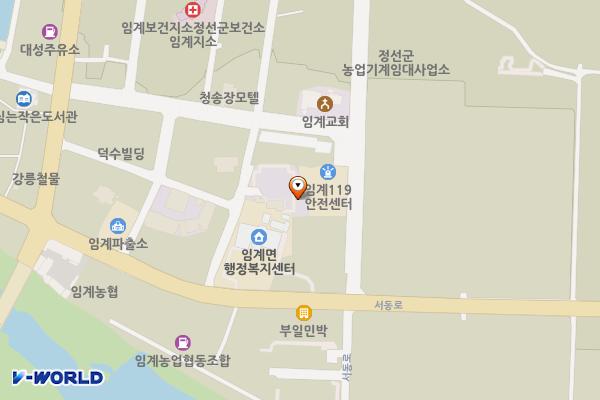 임계시장상인회 위치 지도 — 강원특별자치도 정선군 임계면 송계3길 12