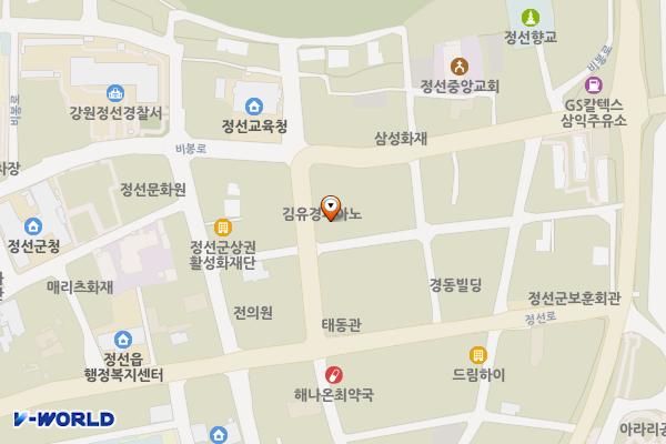 정선5일장 아리랑골목(시장1) 위치 지도 — 강원특별자치도 정선군 정선읍 5일장길 23-1