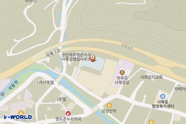 사북청소년장학센터 위치 지도 — 강원특별자치도 정선군 사북읍 사북6길 12-6