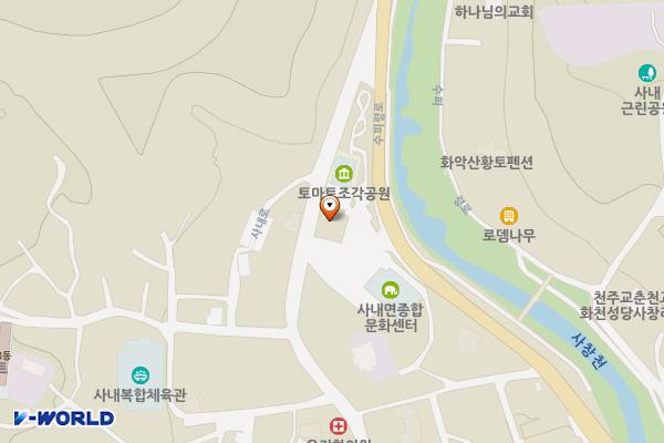 토마토시네마 위치 지도 — 강원특별자치도 화천군 사내면 수피령로73