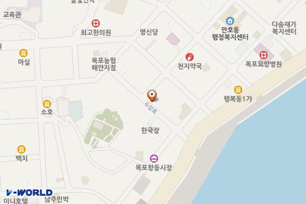 1897개항장 공영 위치 지도 — 전남광주통합특별시 목포시 수강동 1가 1