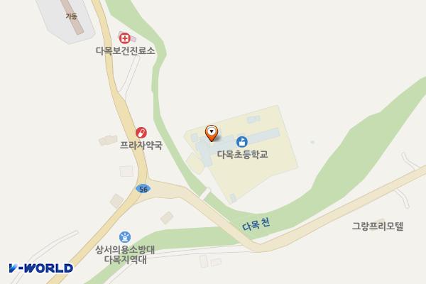 다목초병설유치원 위치 지도 — 강원특별자치도 화천군 상서면 다파로9-4
