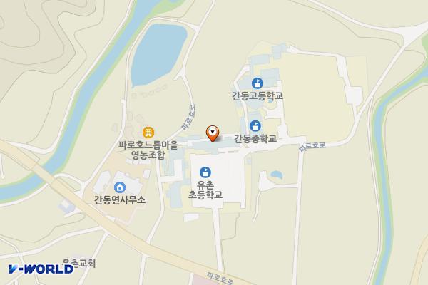 유촌초등학교 위치 지도 — 강원특별자치도 화천군 간동면 파로호로935-9