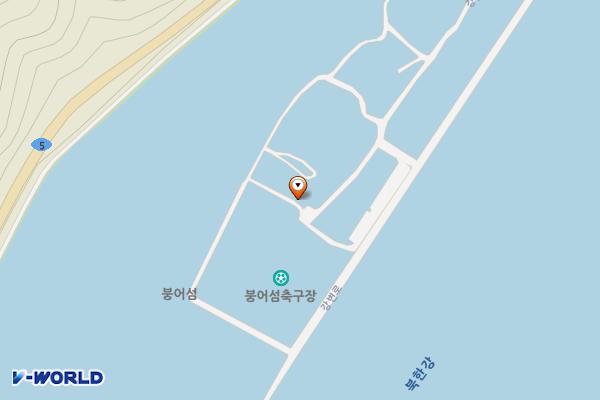 붕어섬테니스장 위치 지도 — 강원특별자치도 화천군 화천읍 하리169