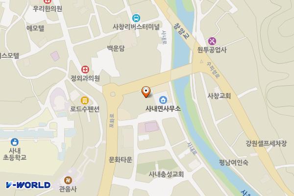사내우체국 위치 지도 — 강원특별자치도 화천군 사내면 사내로15