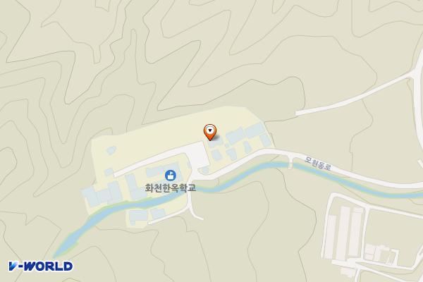 재단법인화천한옥학교 위치 지도 — 강원특별자치도 화천군 간동면 모현동로182-30